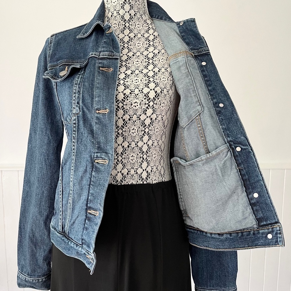 Gap Indigo 1969 Icon Denim Jacket Size S Tall - Picture 10 of 14
